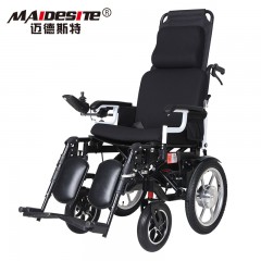 迈德斯特(MAIDESITE)电动轮椅806高靠背可全躺12AH锂电池 老年人残疾人折叠轻便代步车 手动电动切换助行车